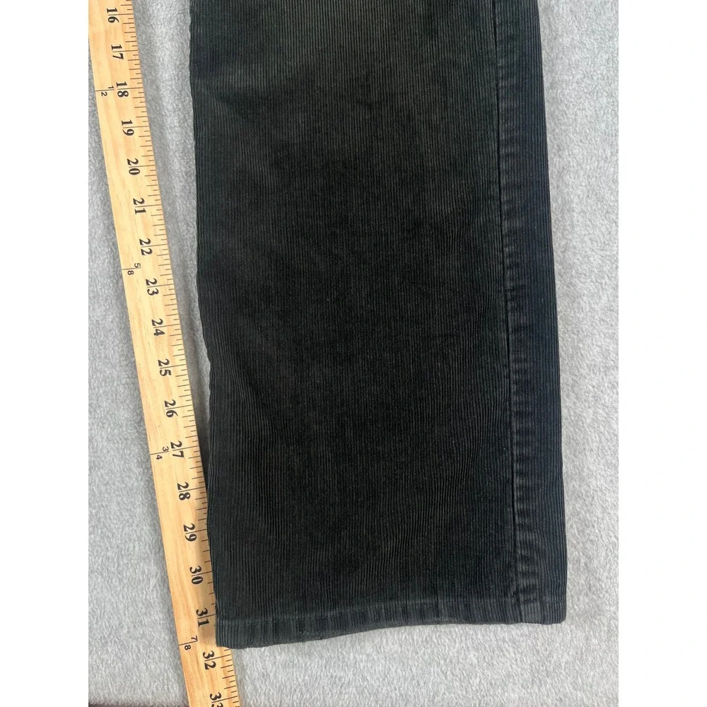 VTG Polo Ralph Lauren Mens Black Corduroy Straight Leg Pants 33x32 Dungarees